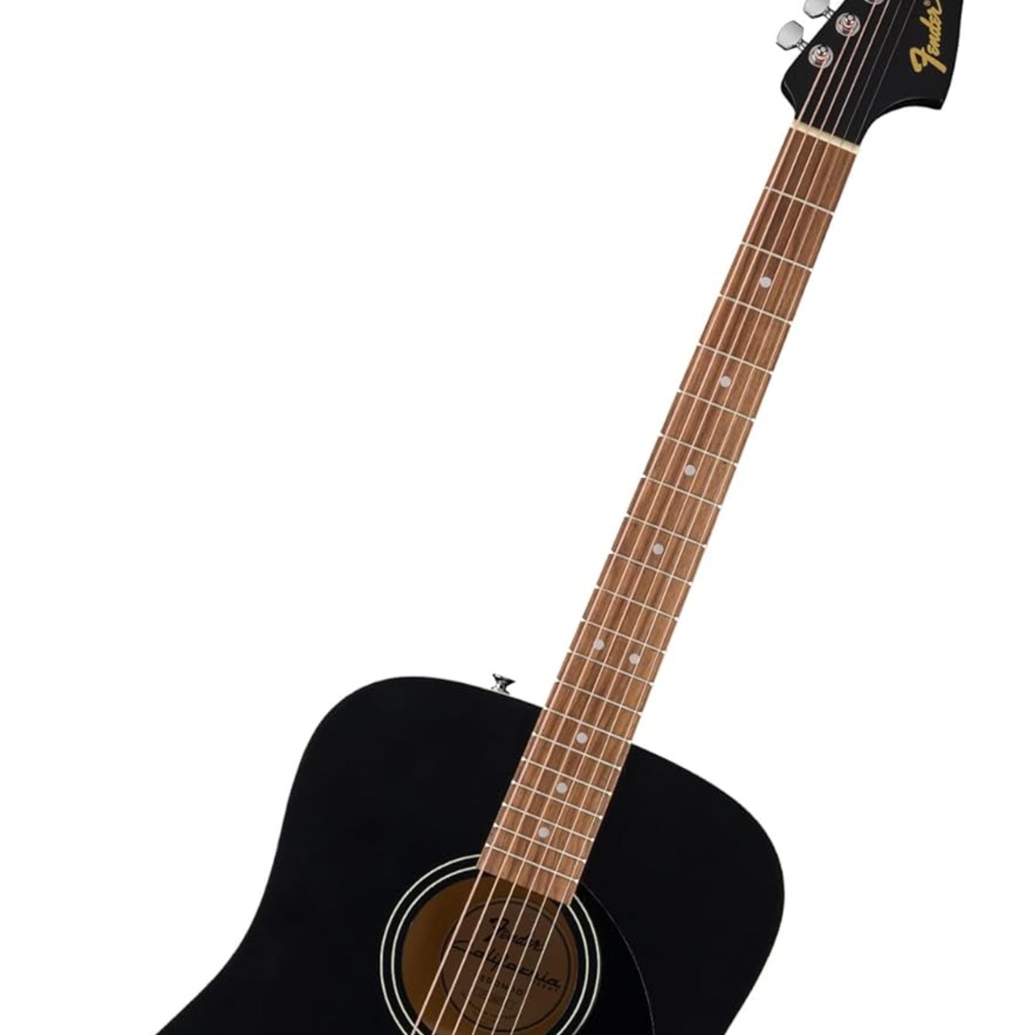 A dreadnought acoustic guitar with a spruce top and black pickguard