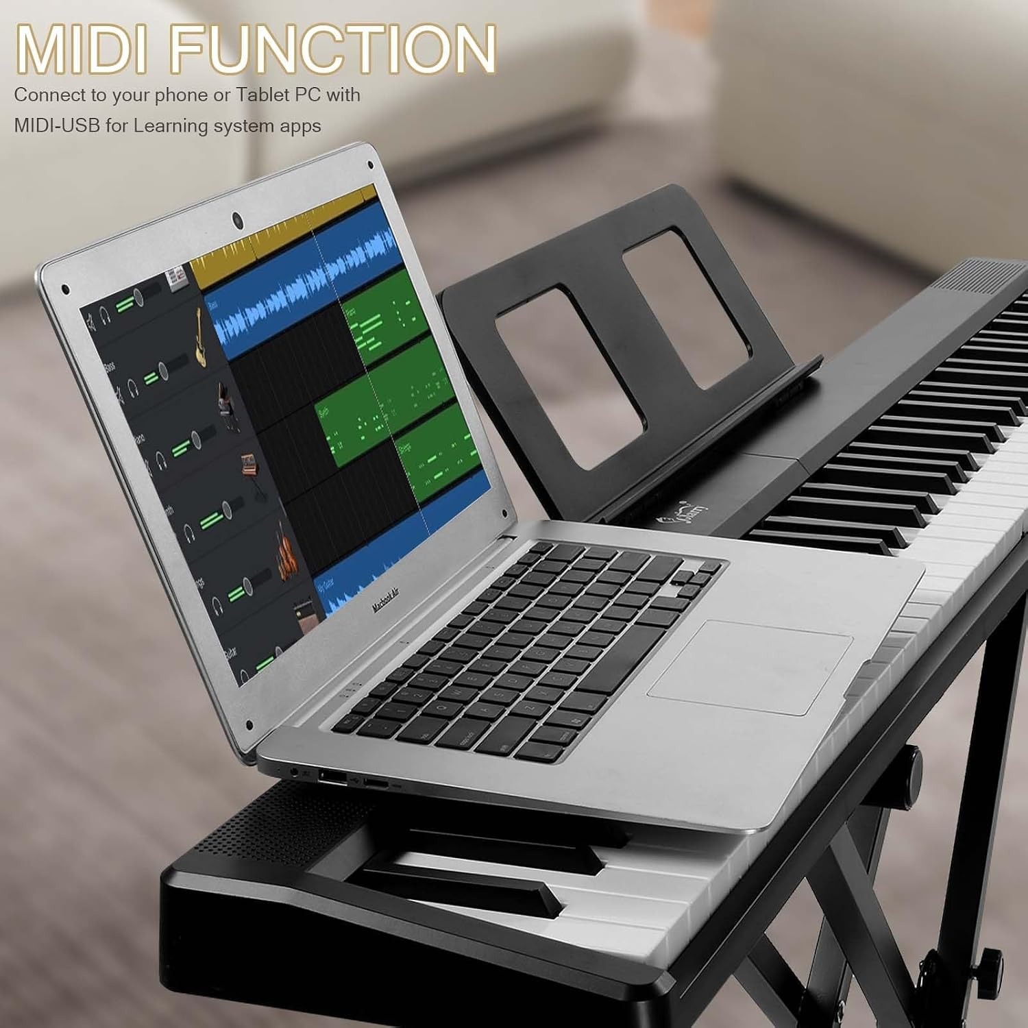 OMZZ Ryuusei 88 Foldable 88 Key Digital Piano Beginner Set