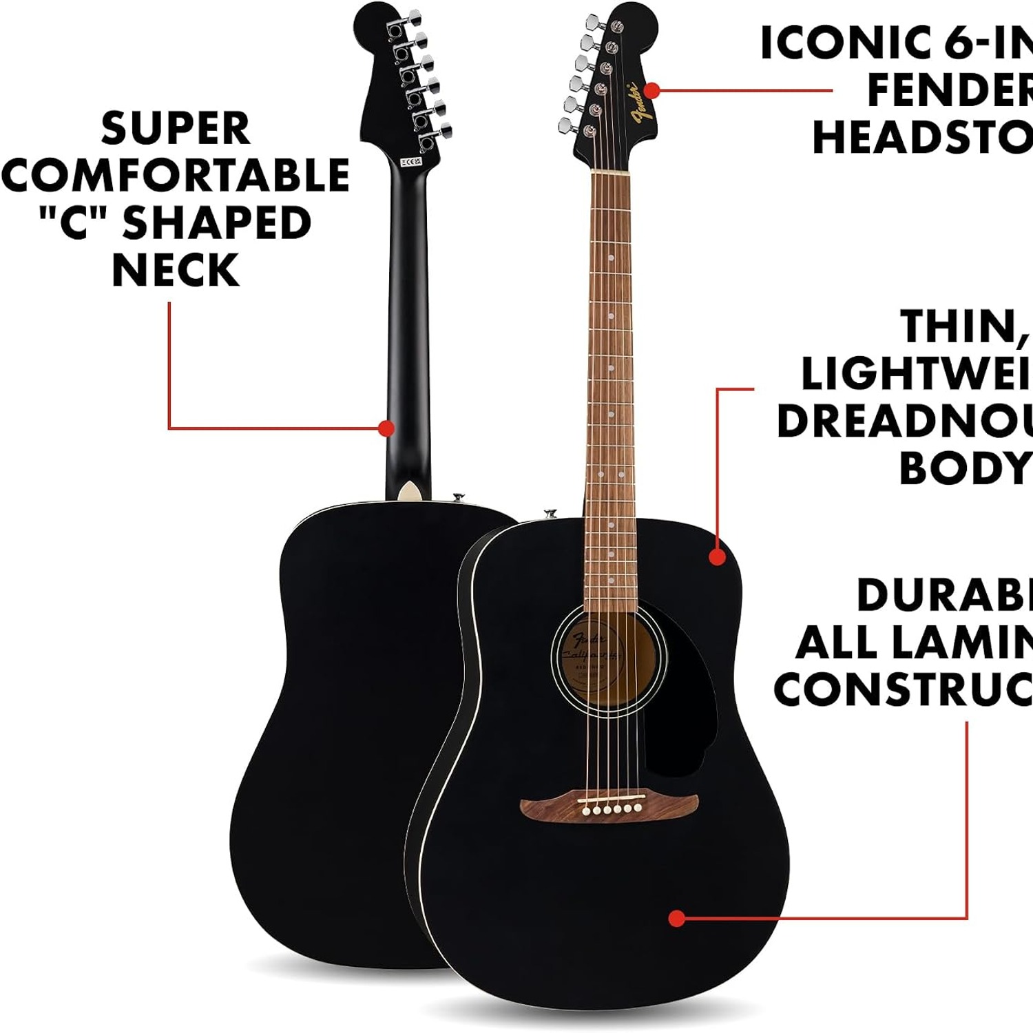 Fender California Debut Redondo Dreadnought Acoustic Guitar: image 2