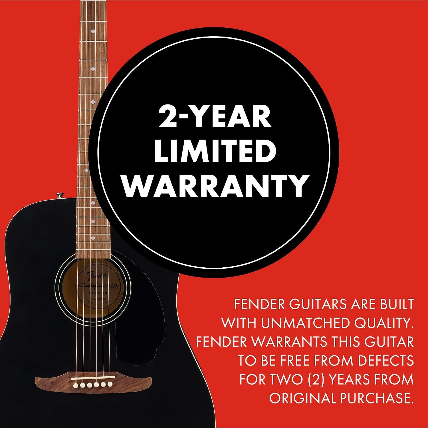 Fender California Debut Redondo Dreadnought Acoustic Guitar: image 5