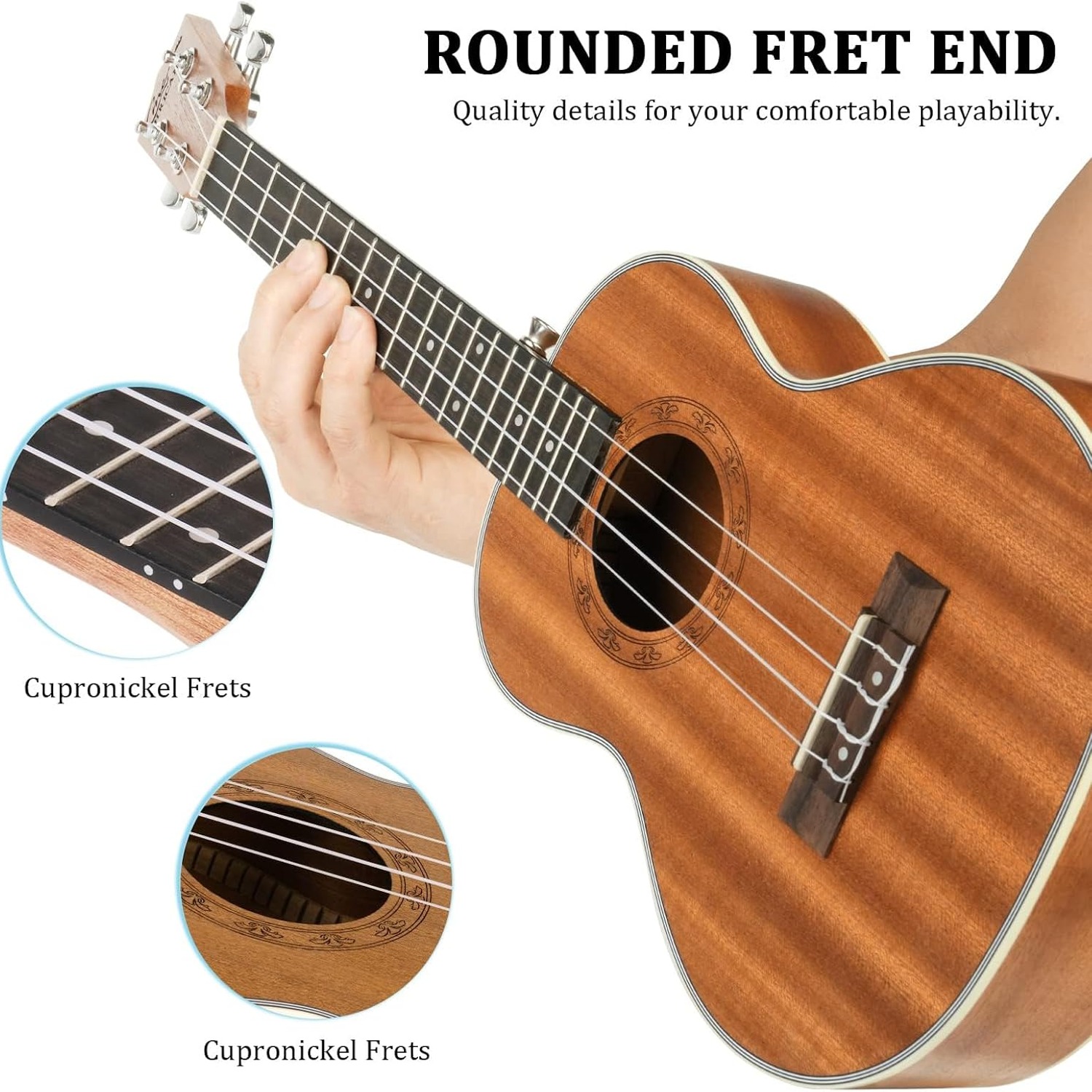Hricane Sapele Soprano Ukulele for Kids