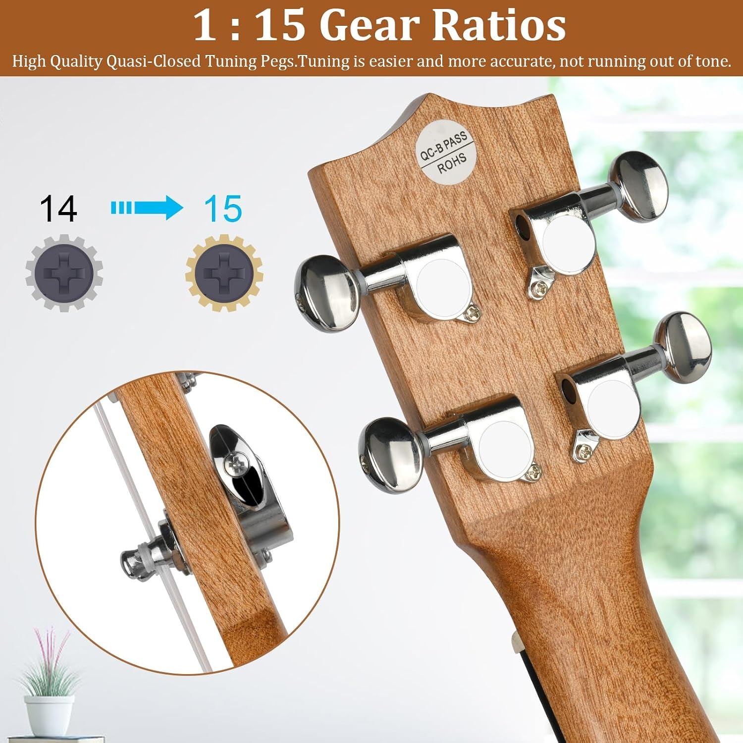 Hricane Concert Ukulele 23 Inch Mahogany Starter Pack