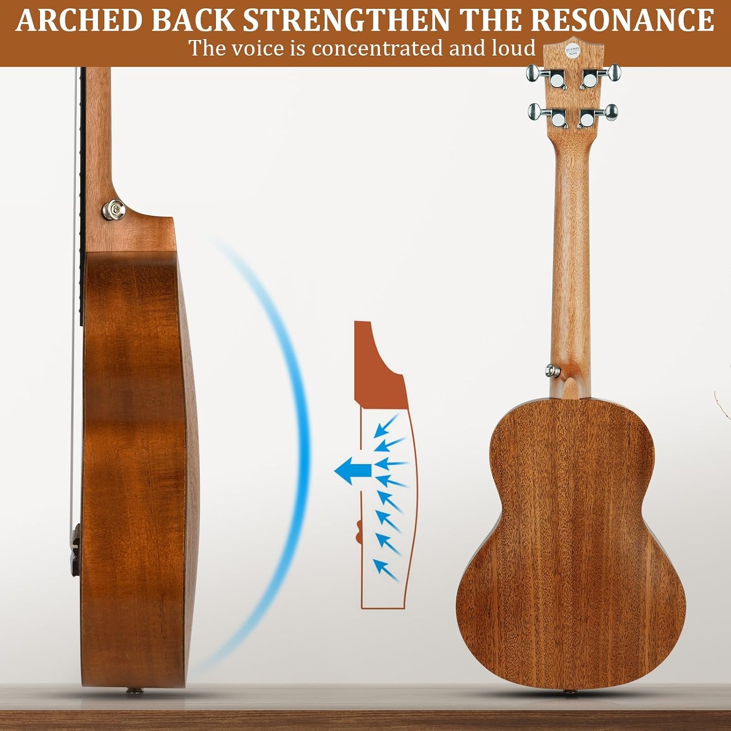 Hricane Concert Ukulele 23 Inch Mahogany Starter Pack