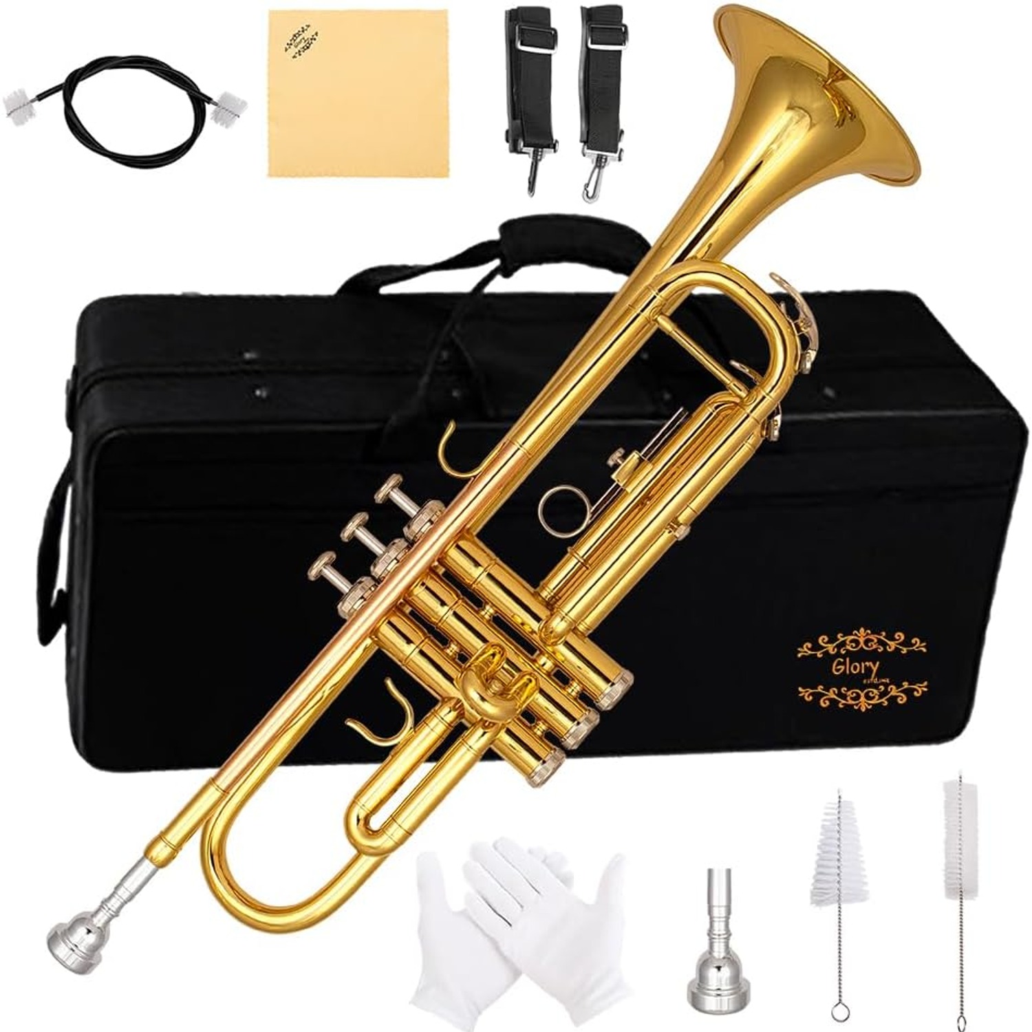 Bb Trumpet with Case and Gloves